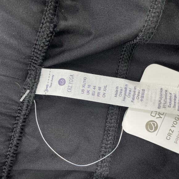 CRZ Yoga Casual Pants Extra Large 14 Black NEW Joggers Stretch 26" Inseam 64-33 - Picture 3 of 7